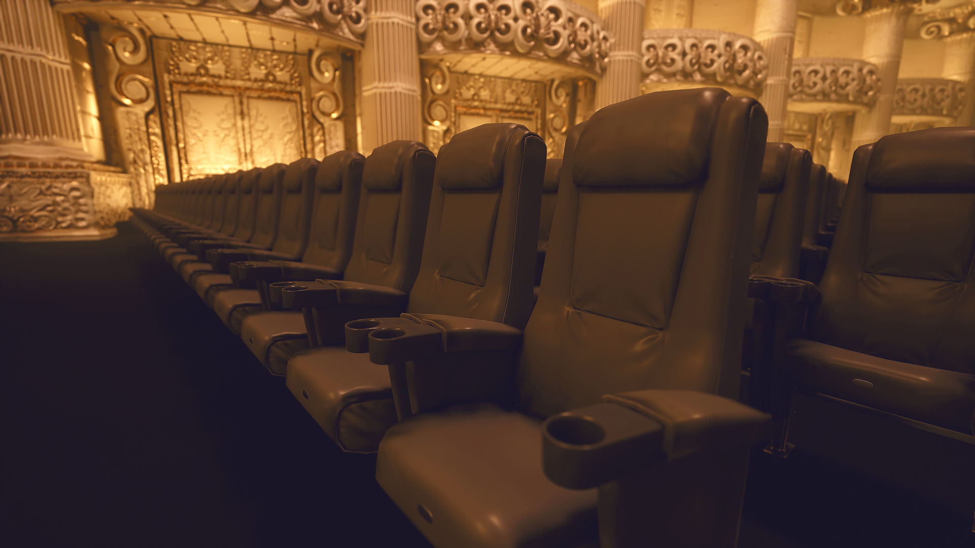 For UE5 Symphony Hall Low polygon set Low-poly 3D model_9