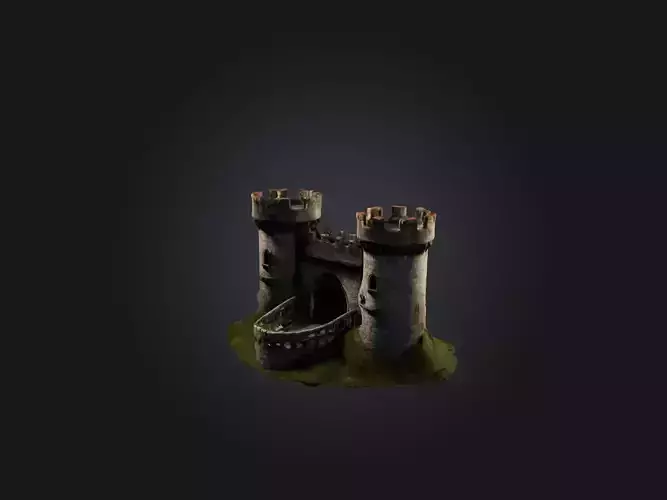 Realistic Castle Wall Model