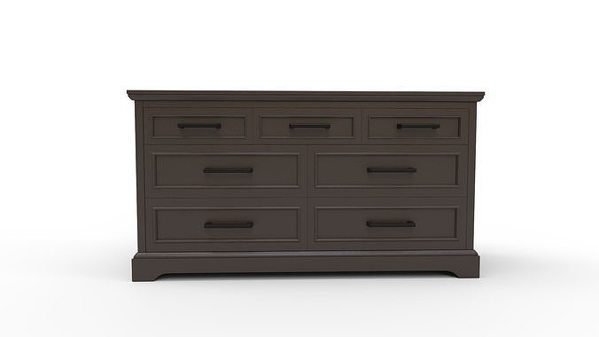 Portofino Double Dresser 3D model 5