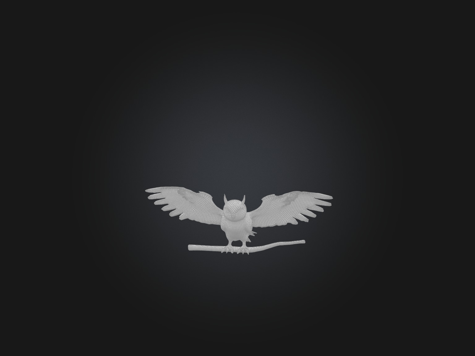 Realistic Bleeding Owl Model Low-poly 3D model_2