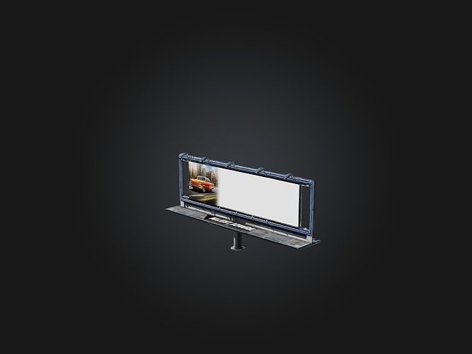 Realistic Billboard Model Low-poly 3D model