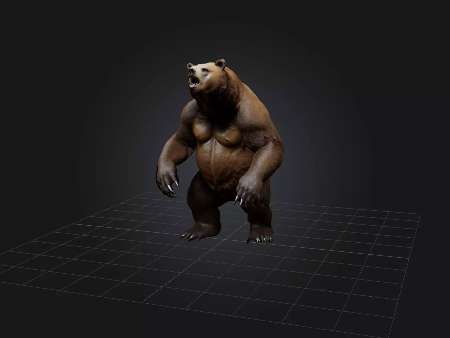 Realistic Bear Model Low-poly 3D model_0