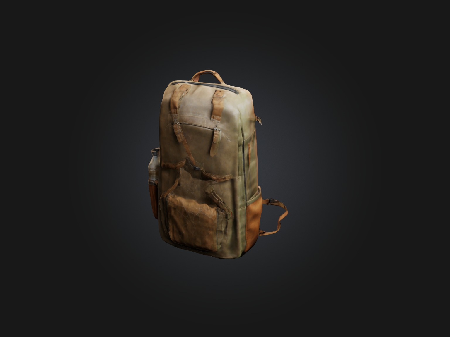 Realistic Backpack Model Low-poly 3D model_7