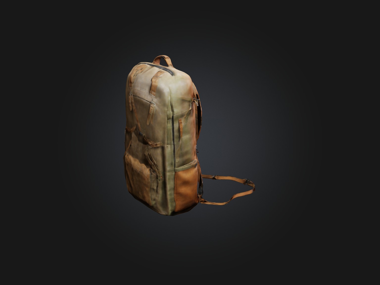 Realistic Backpack Model Low-poly 3D model_6