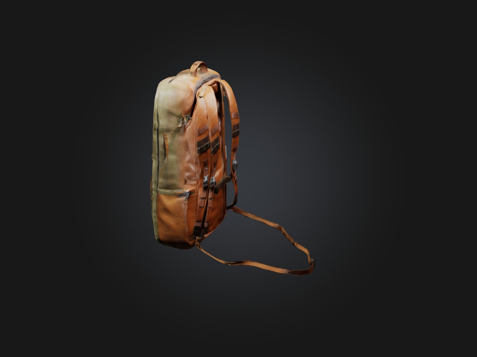 Realistic Backpack Model Low-poly 3D model_4