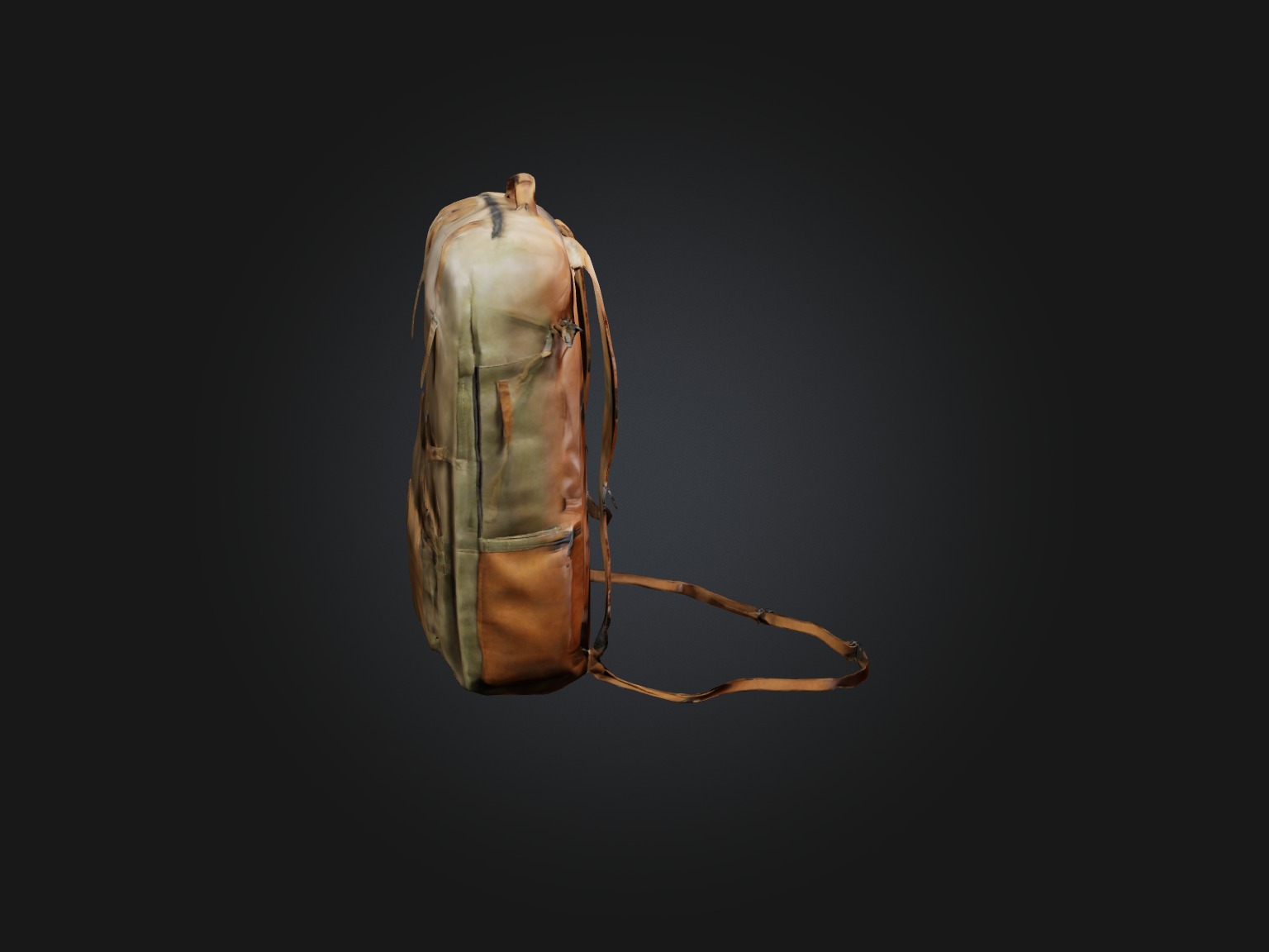 Realistic Backpack Model Low-poly 3D model_5