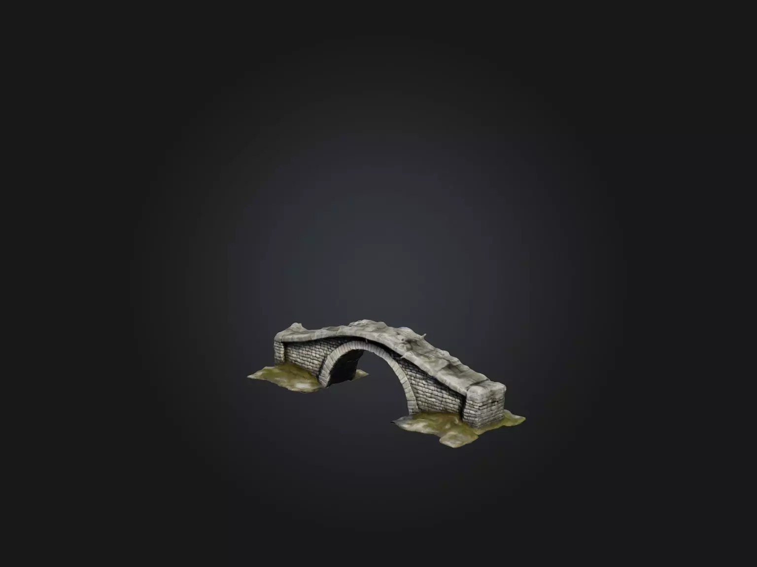 Realistic Ancient Bridge Model Low-poly 3D model_0