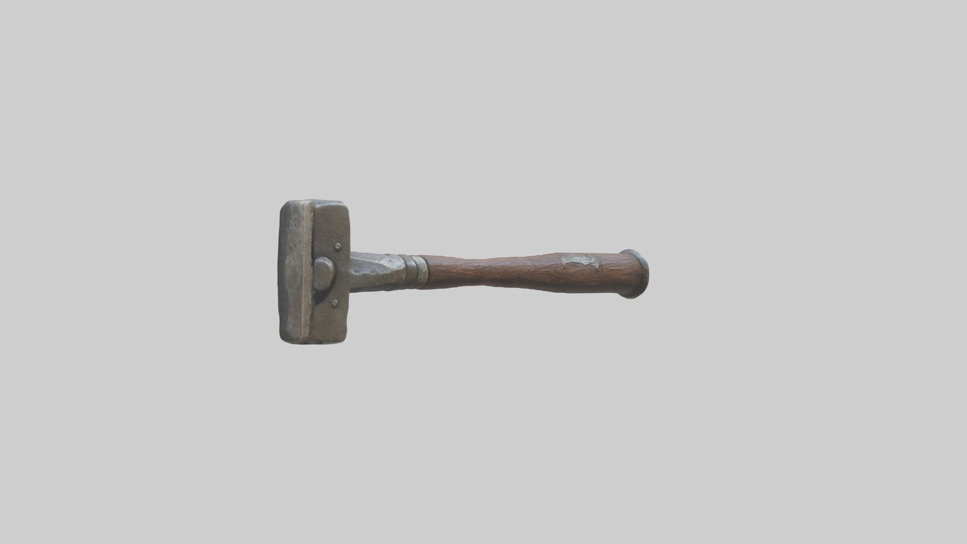 Old Hammer Model Low-poly 3D model_4