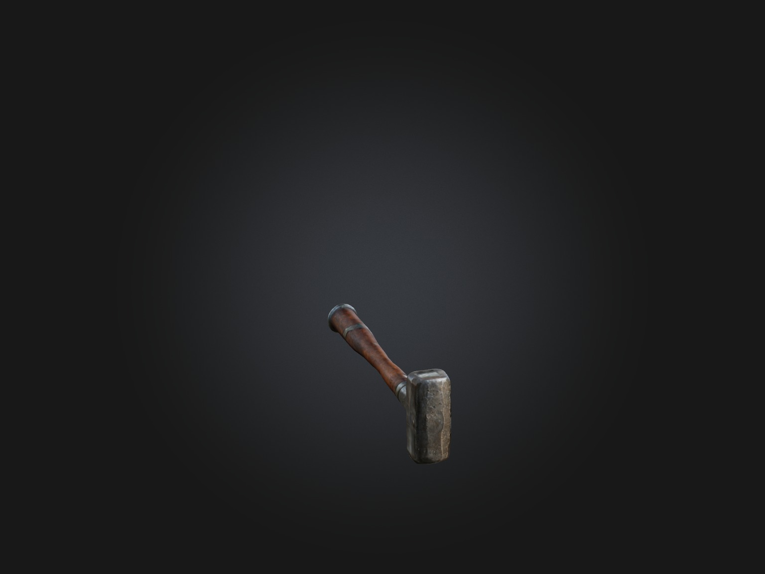 Old Hammer Model Low-poly 3D model_15