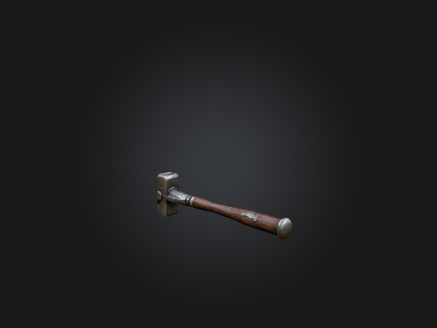 Old Hammer Model Low-poly 3D model_3