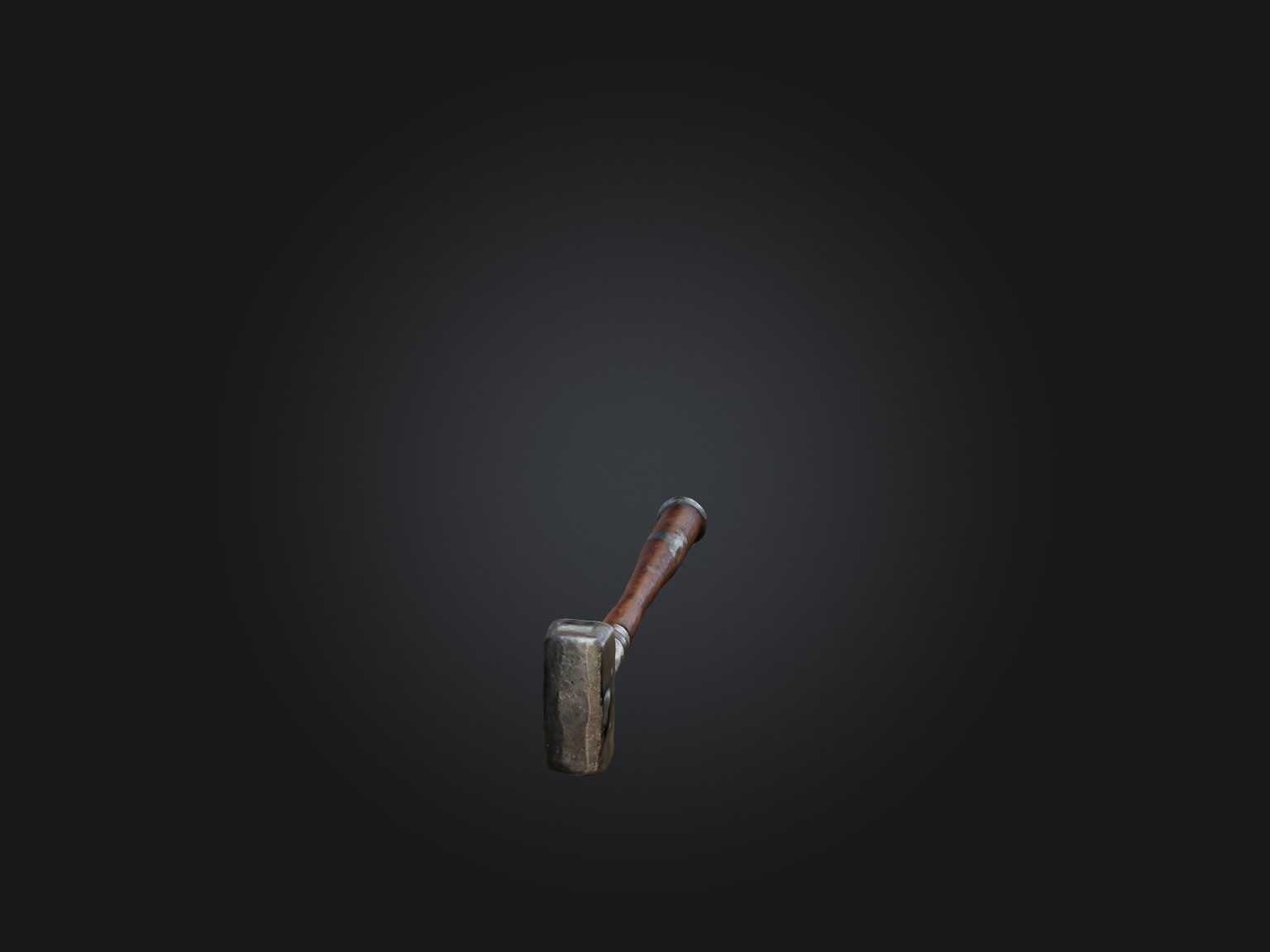 Old Hammer Model Low-poly 3D model_12