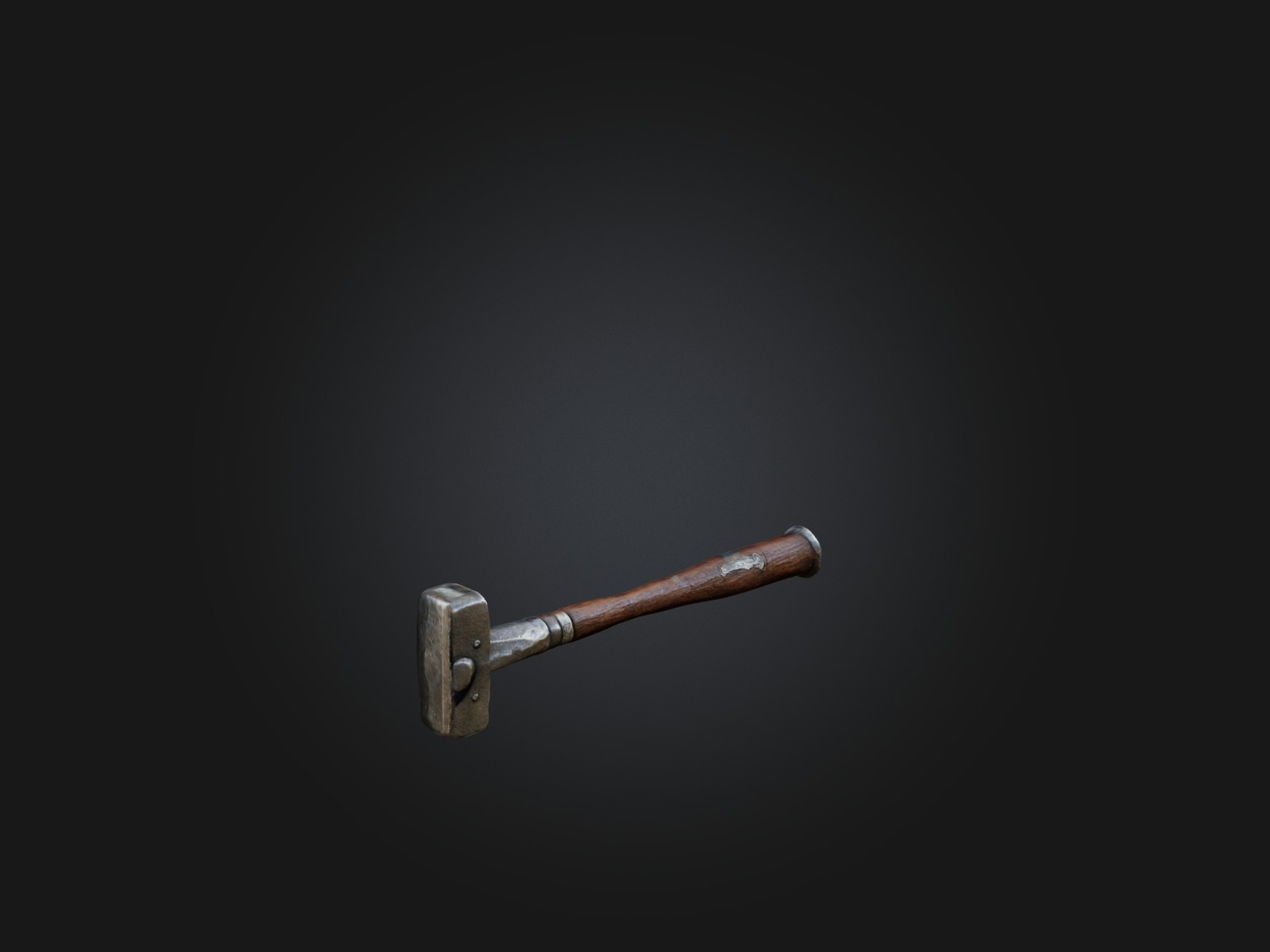 Old Hammer Model Low-poly 3D model_11