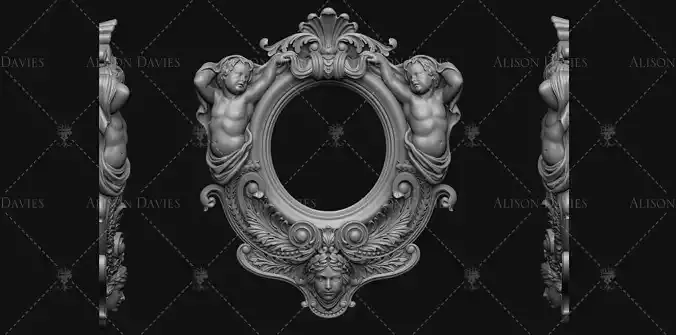18th Century CHERUB WINDOW FRAME MIRROR 3D print model 3D print model
