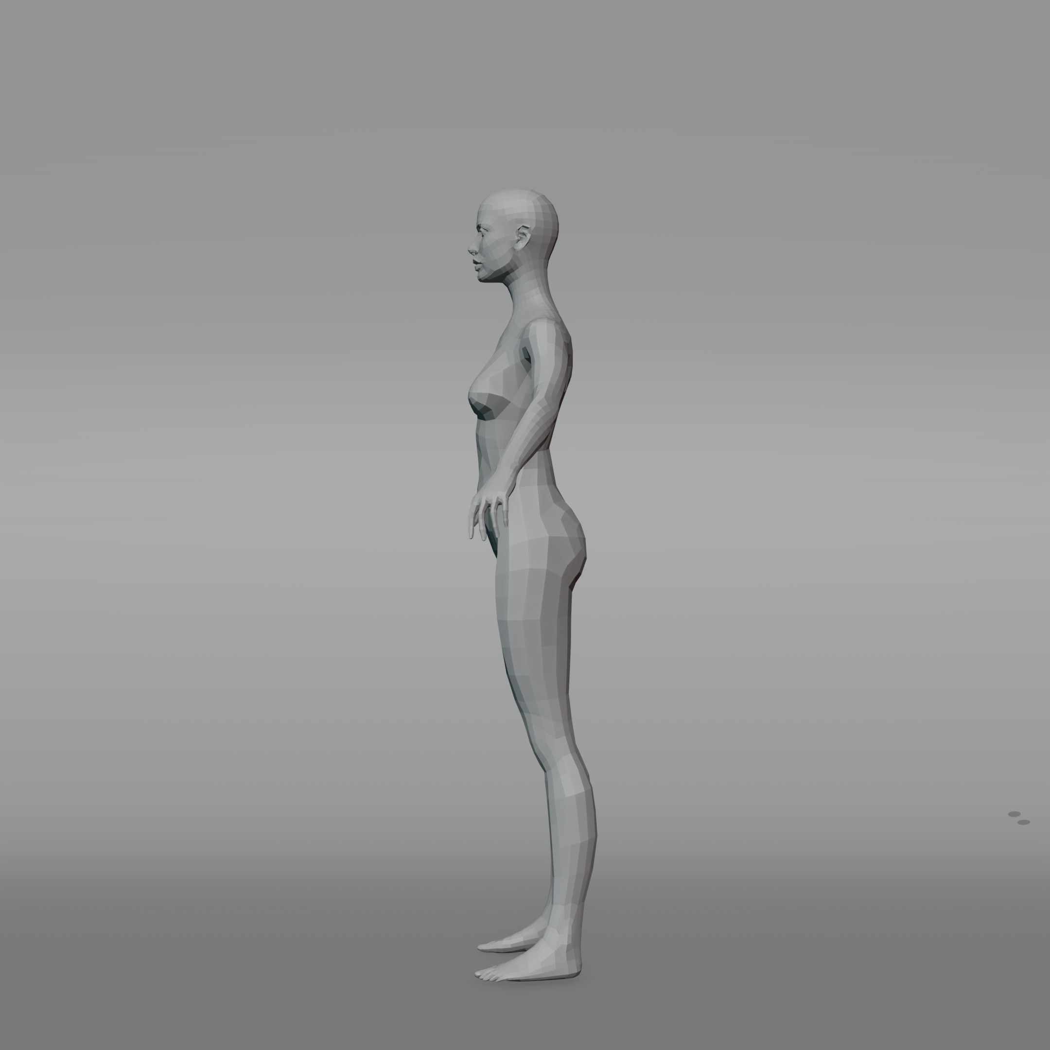 Low Poly Female Character Low-poly 3D model_7