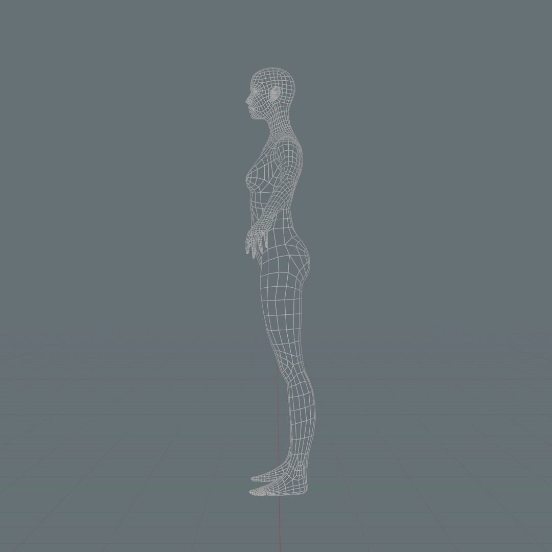 Low Poly Female Character Low-poly 3D model_4