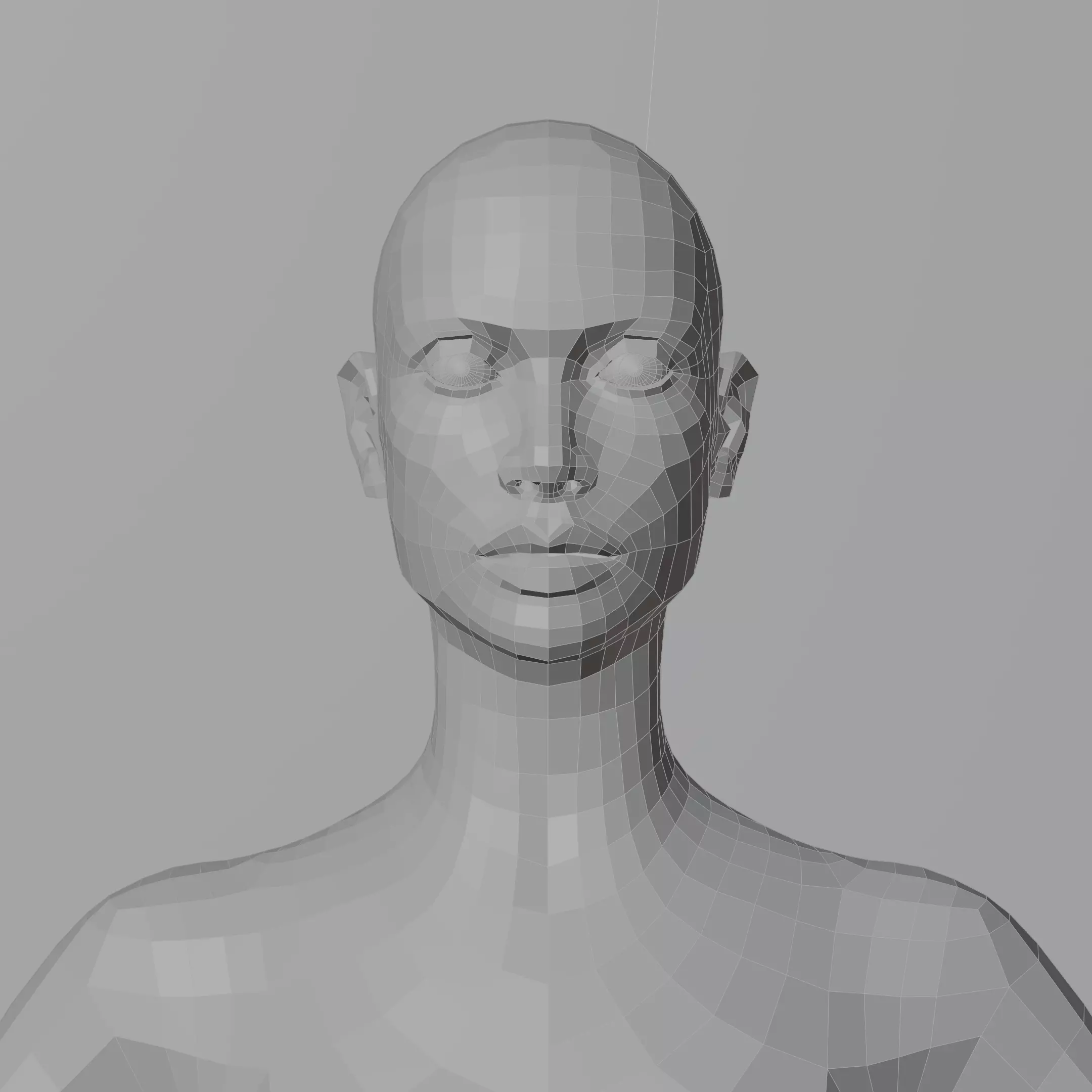 Low Poly Female Character Low-poly 3D model_0