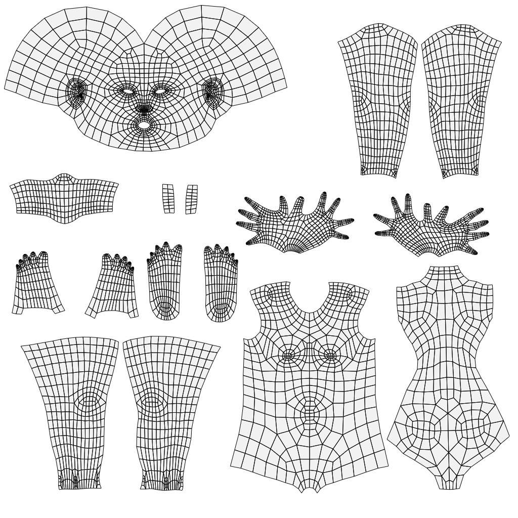 Low Poly Female Character Low-poly 3D model_12