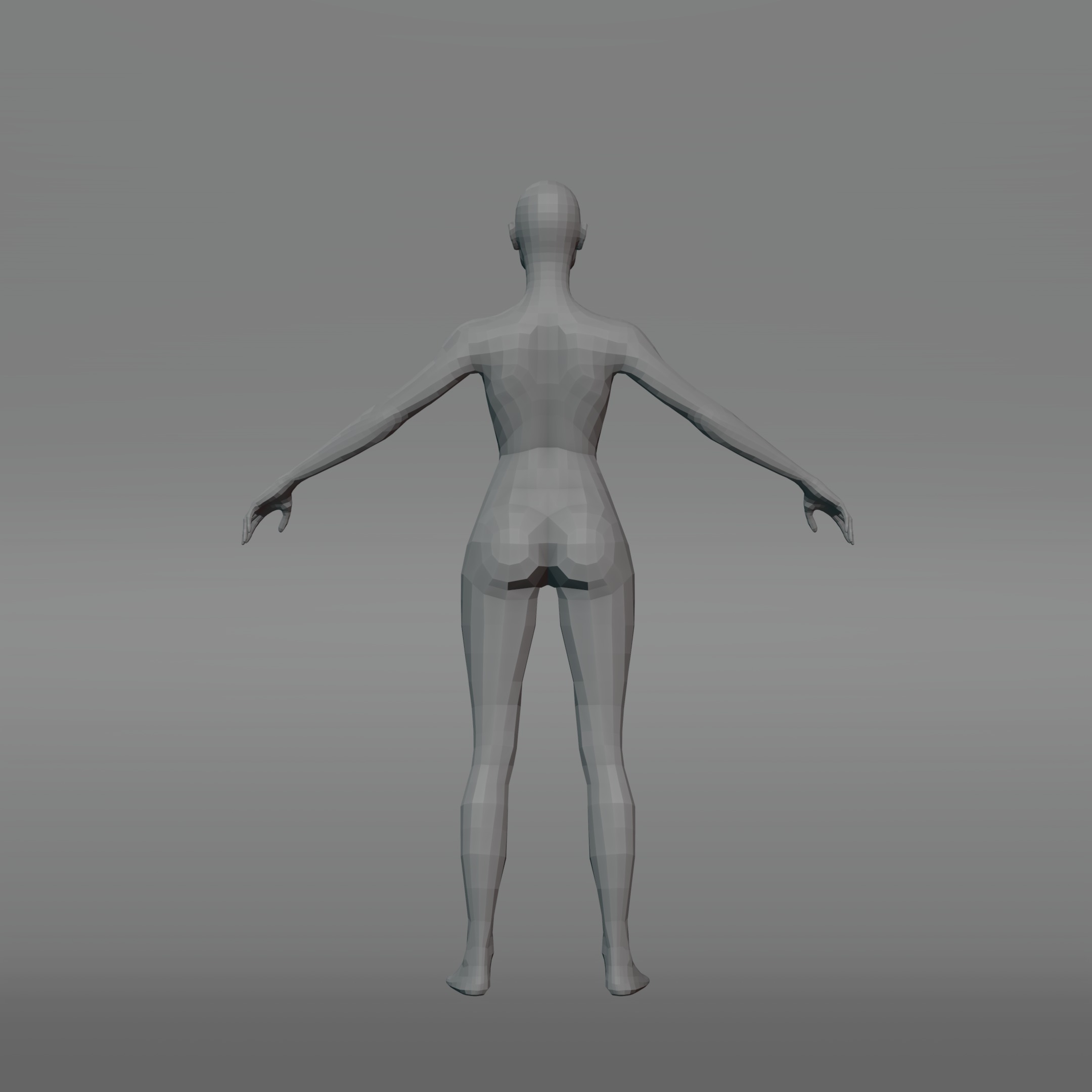 Low Poly Female Character Low-poly 3D model_8