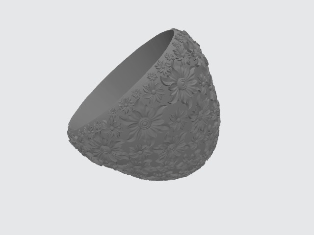 Flower pot 3D print model_1