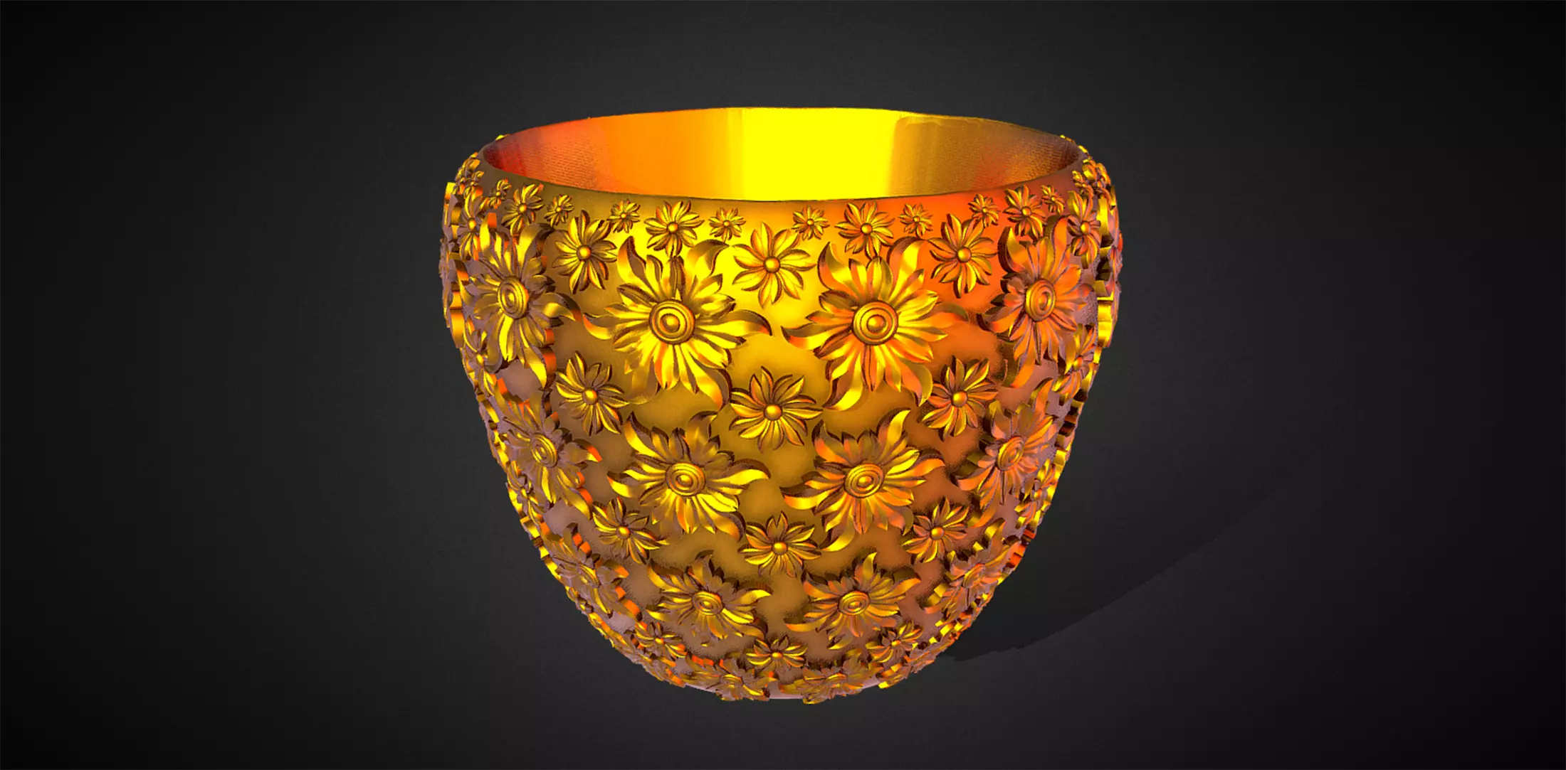 Flower pot 3D print model_0