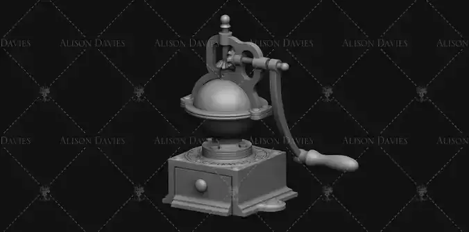 Vintage Coffee Grinder 3d Printable File model 