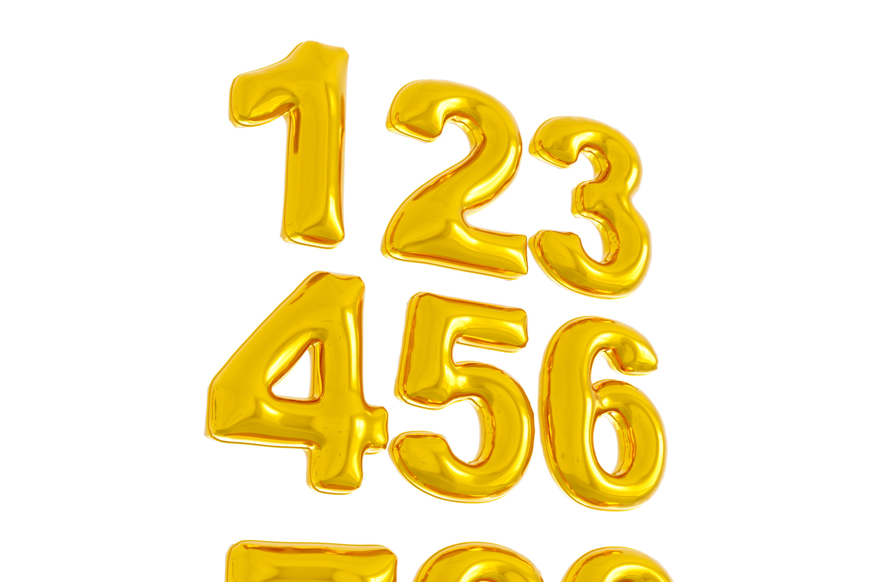 Balloons Number 3D model_4