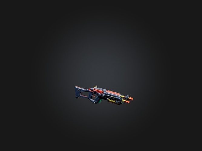 Hyper Blaster Low-poly 3D model