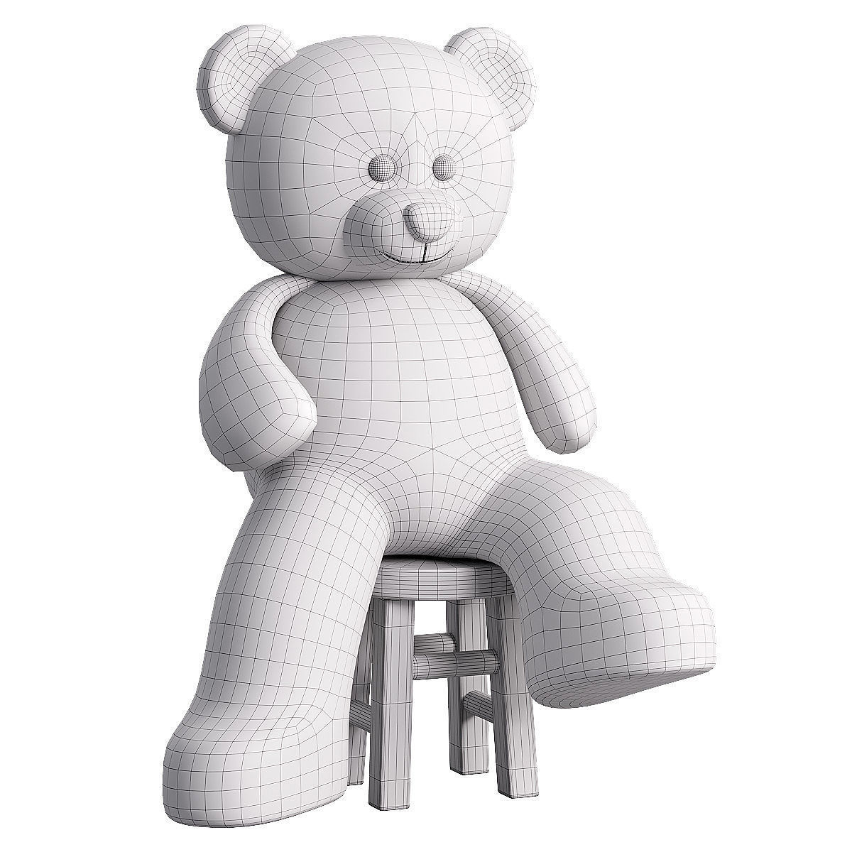 collection of teddy bears 3D model_19