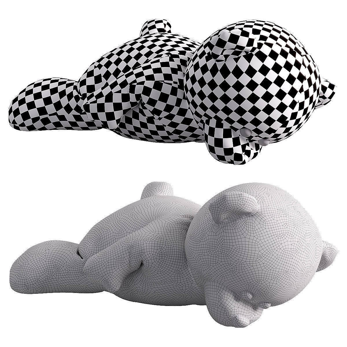 collection of teddy bears 3D model_17