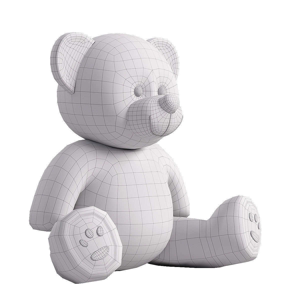 collection of teddy bears 3D model_15