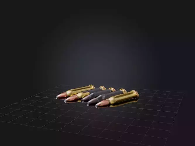 Handgun Ammo Low-poly 3D model