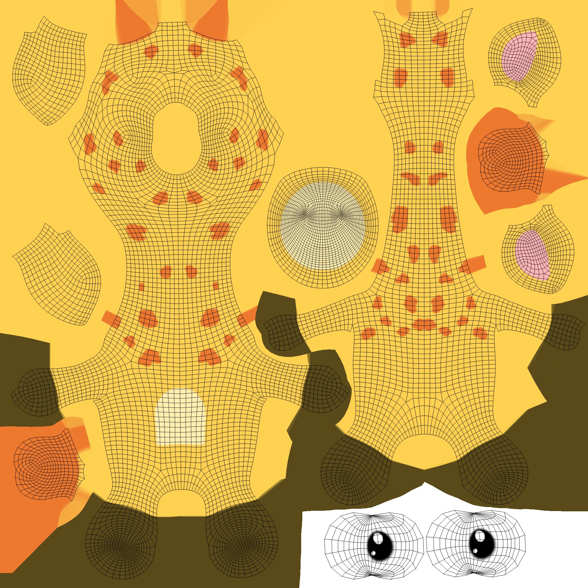 High-Quality 3D Cute Giraffe for Games  Low-poly 3D model_8