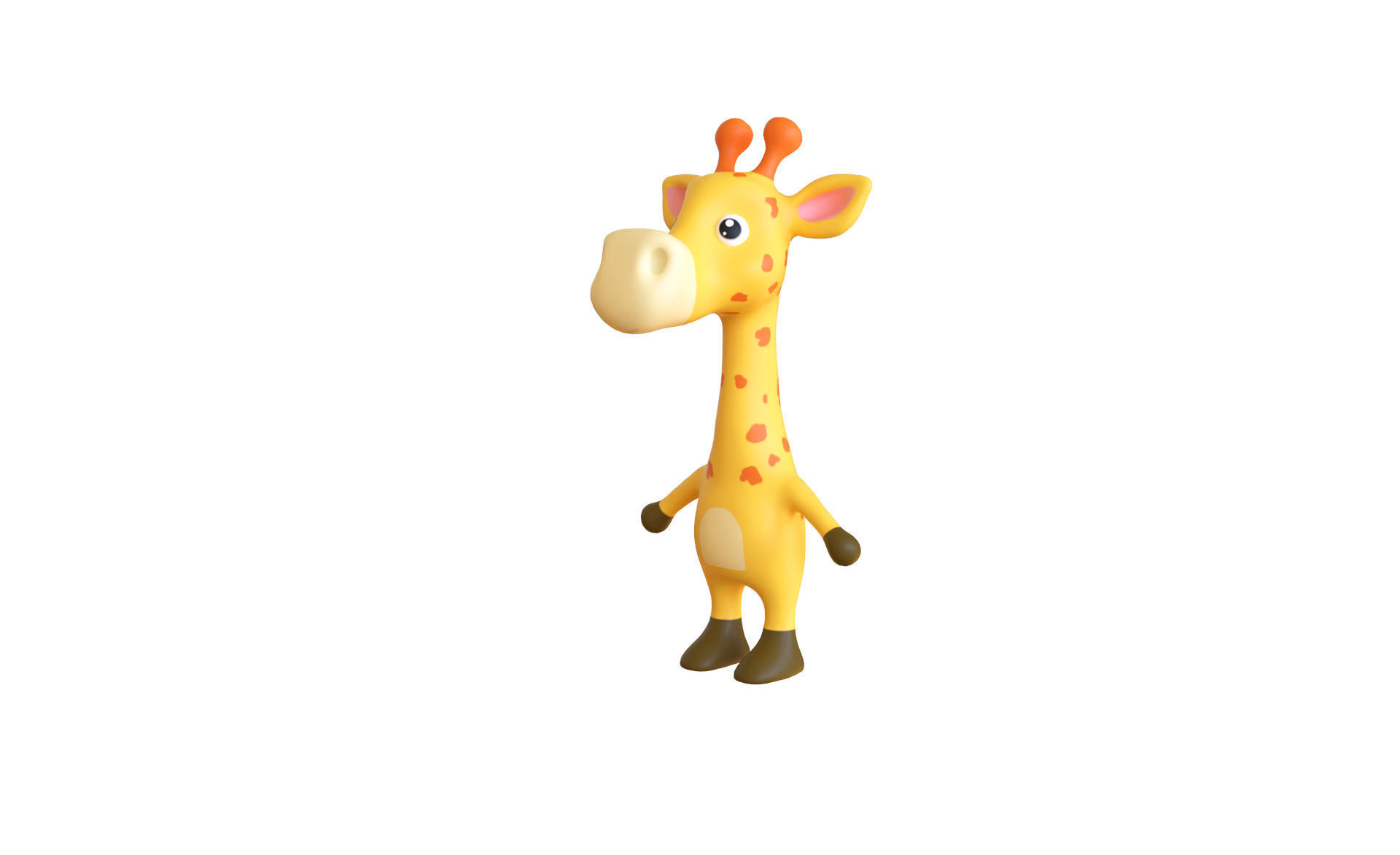 High-Quality 3D Cute Giraffe for Games  Low-poly 3D model_1