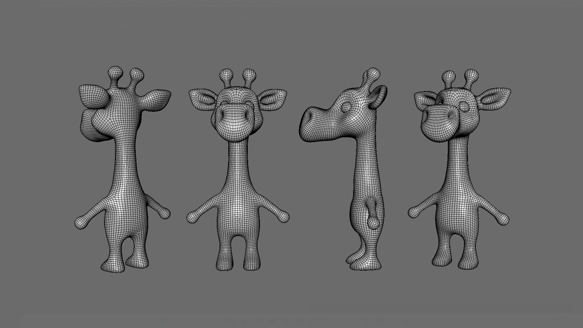 High-Quality 3D Cute Giraffe for Games  Low-poly 3D model_9