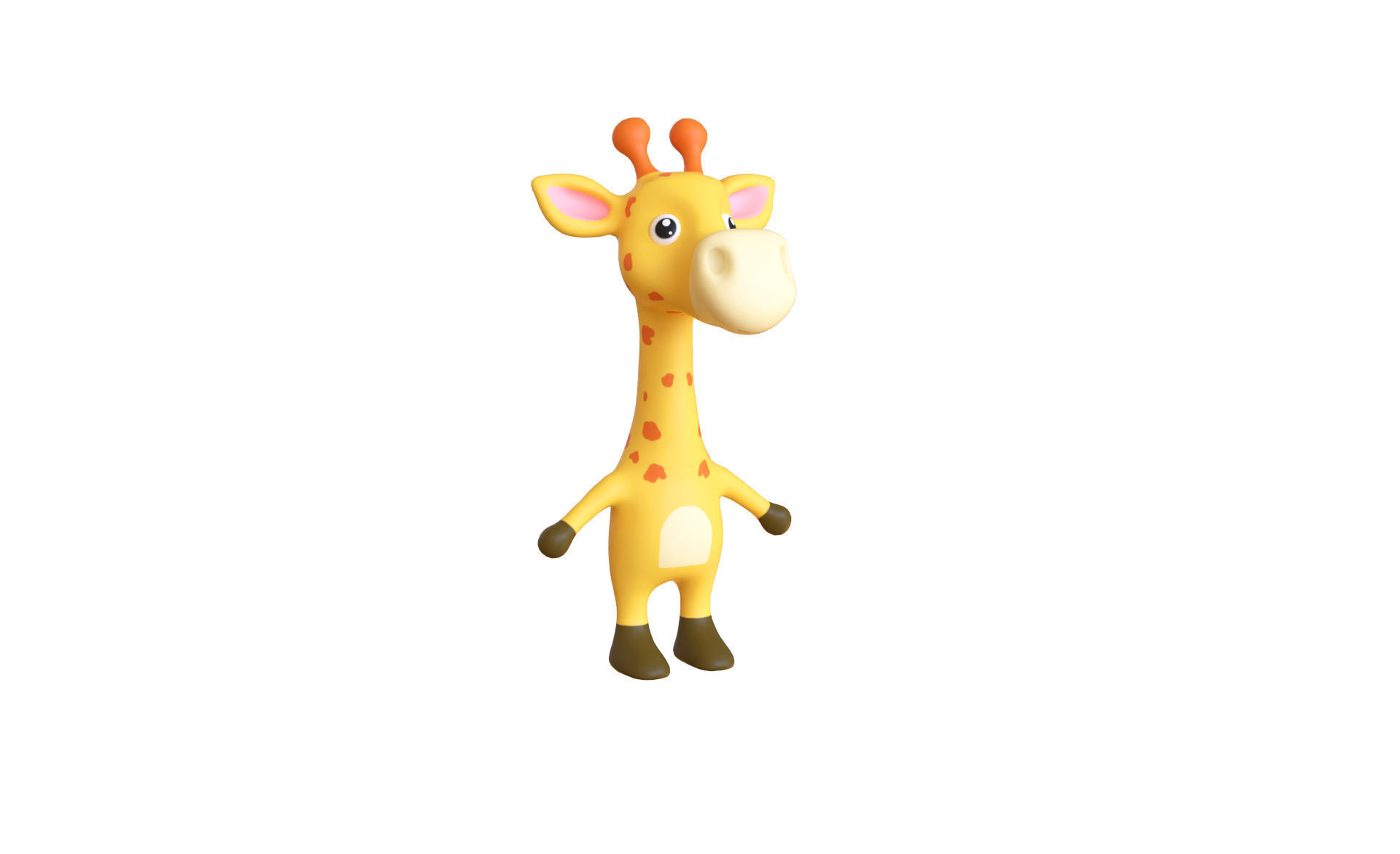 High-Quality 3D Cute Giraffe for Games  Low-poly 3D model_7