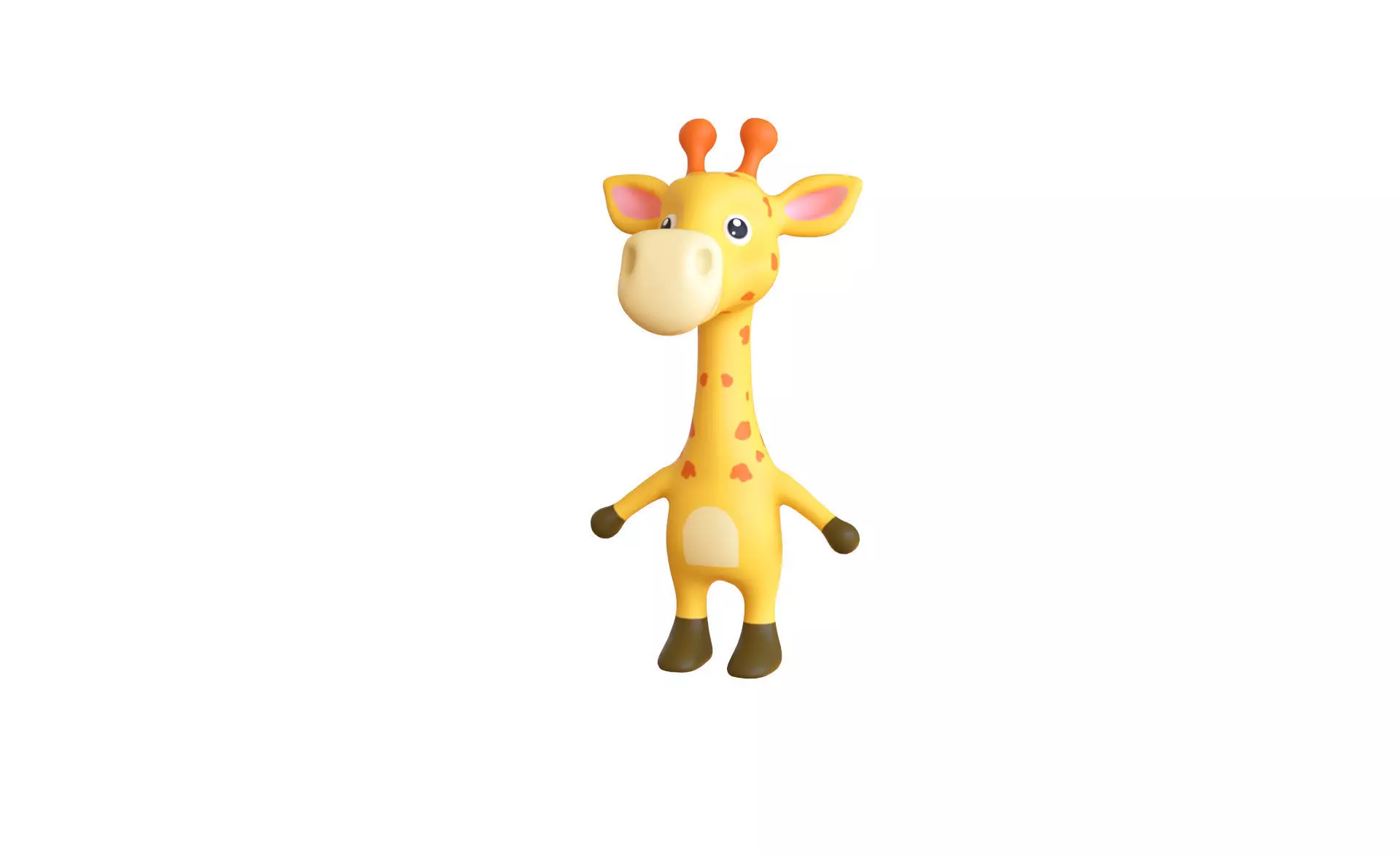 High-Quality 3D Cute Giraffe for Games  Low-poly 3D model_0