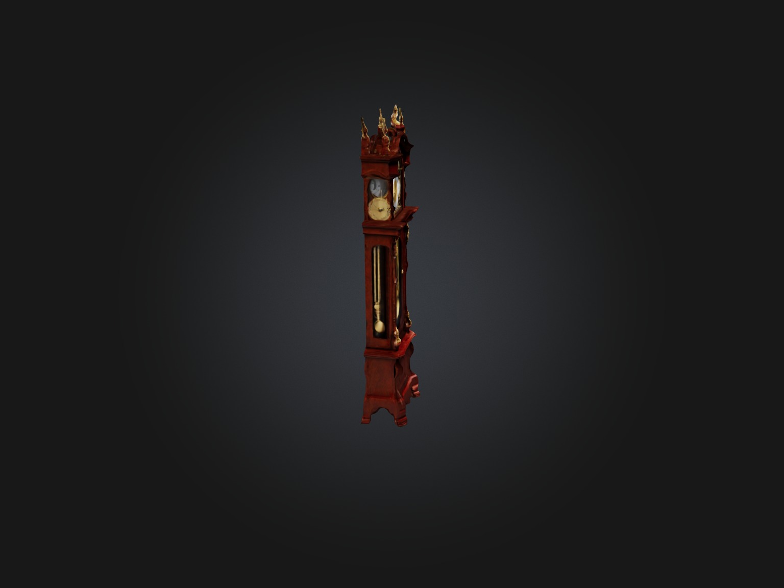 Grandfather Clock Model Low-poly 3D model_12