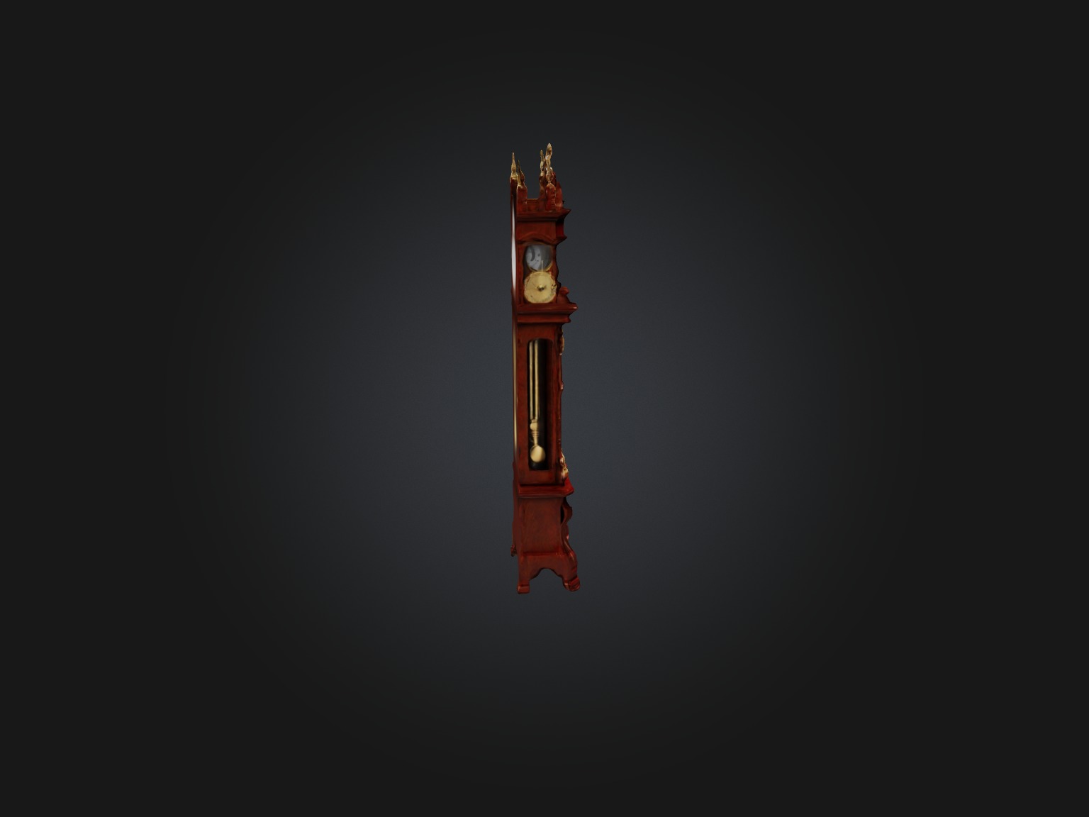 Grandfather Clock Model Low-poly 3D model_13