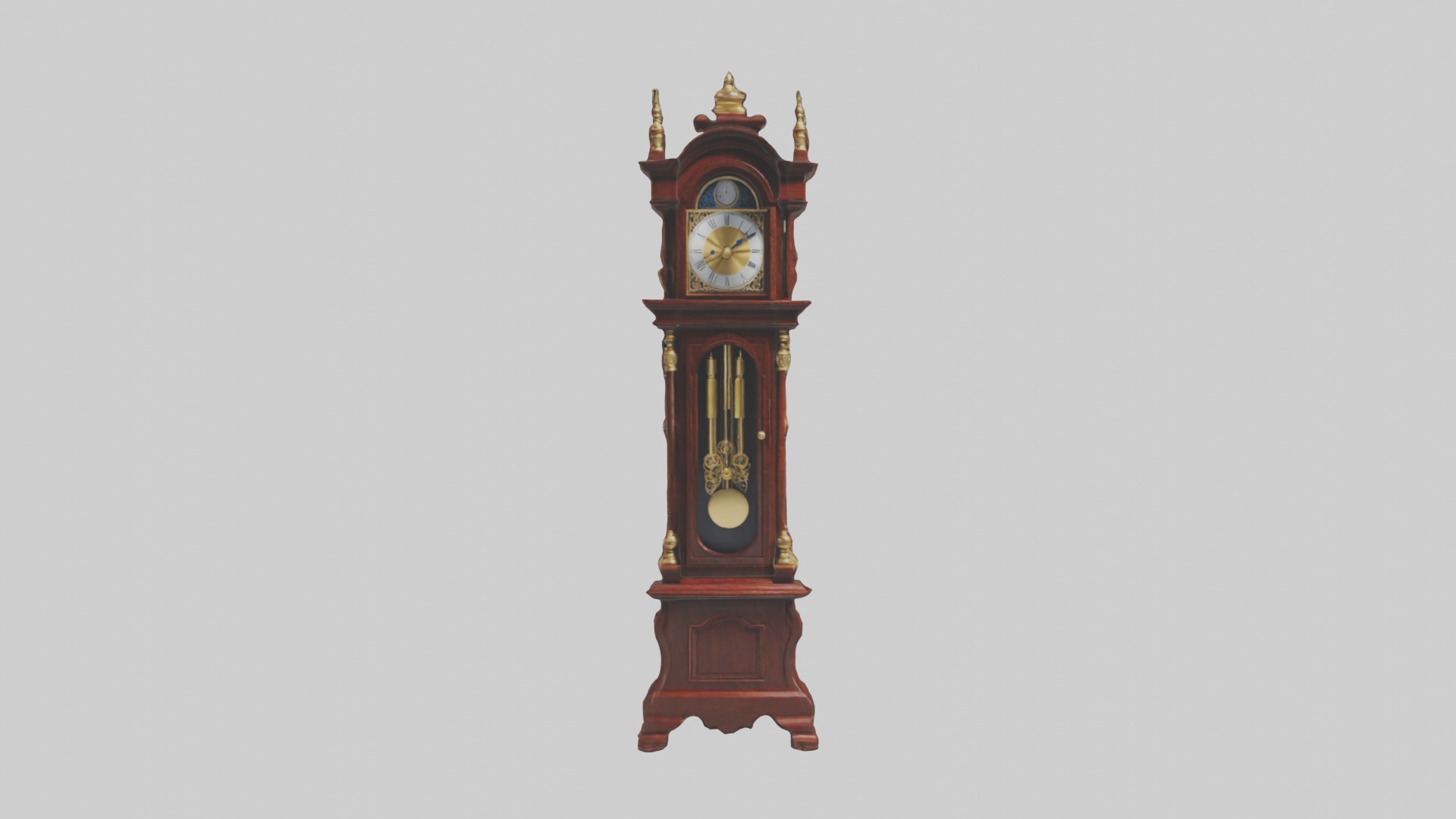 Grandfather Clock Model Low-poly 3D model_2