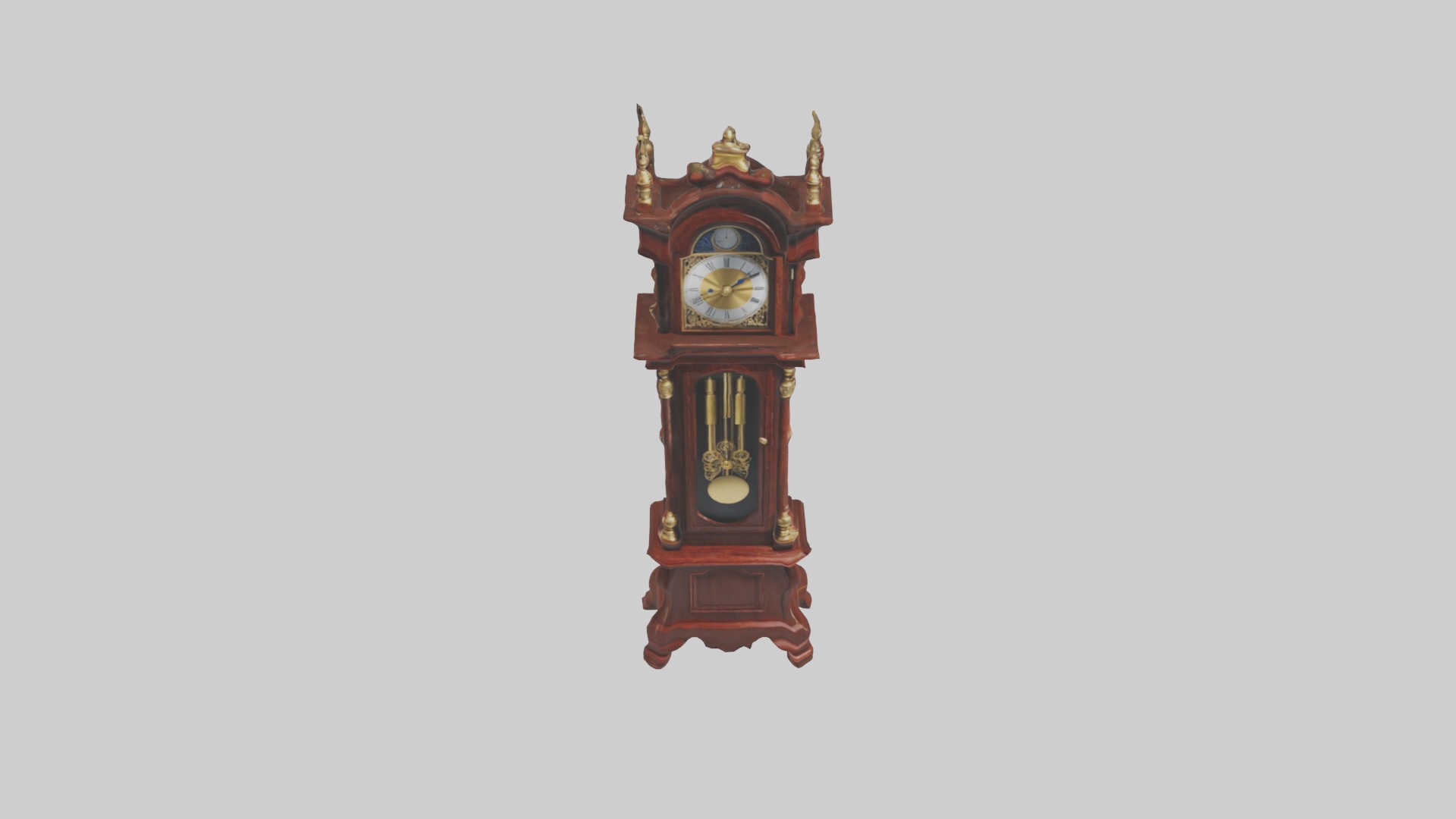 Grandfather Clock Model Low-poly 3D model_16