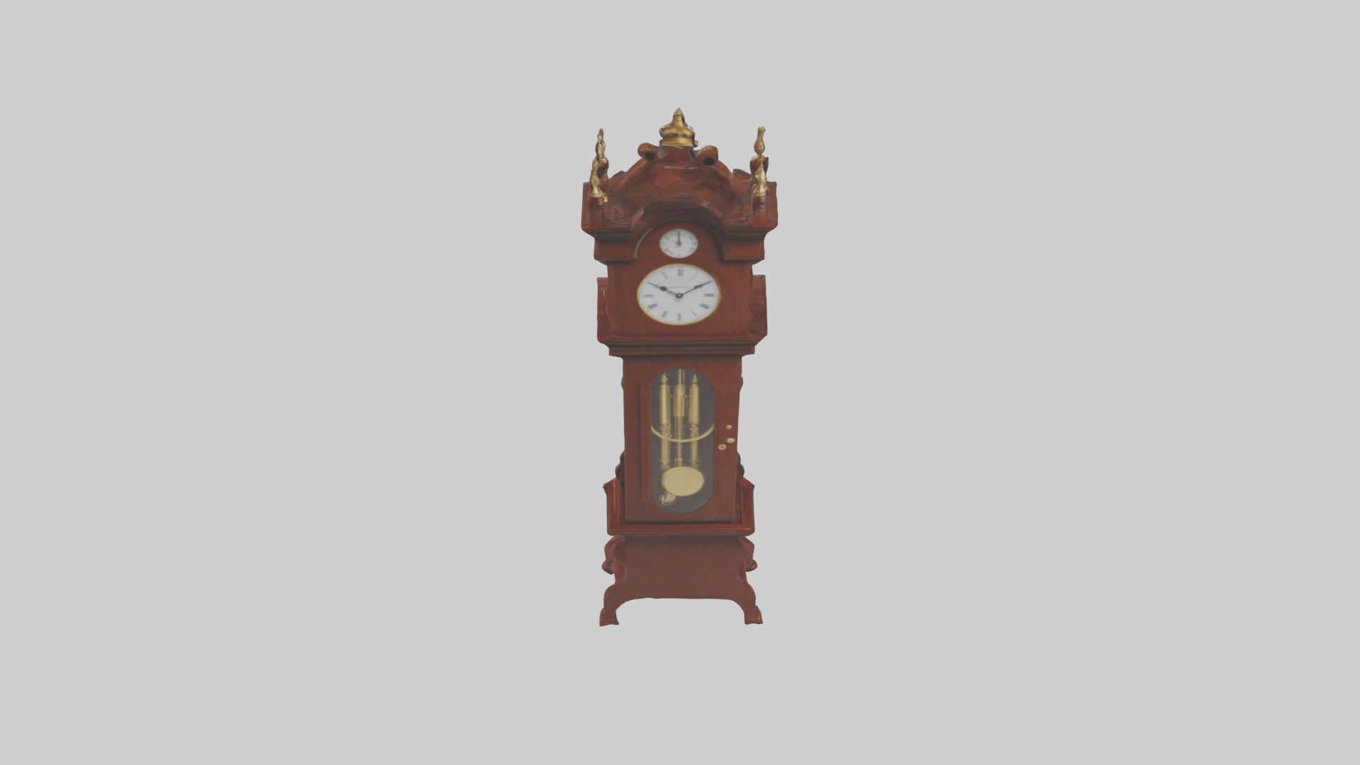 Grandfather Clock Model Low-poly 3D model_17