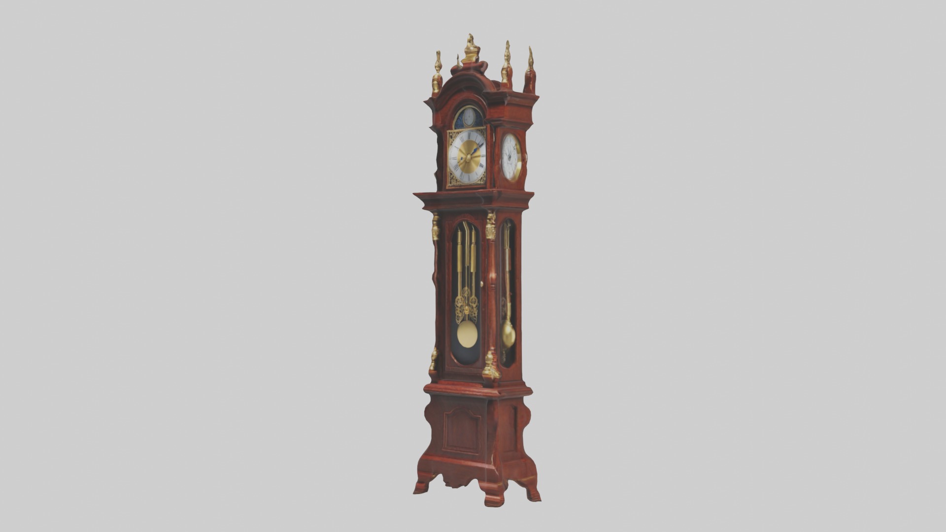 Grandfather Clock Model Low-poly 3D model_1