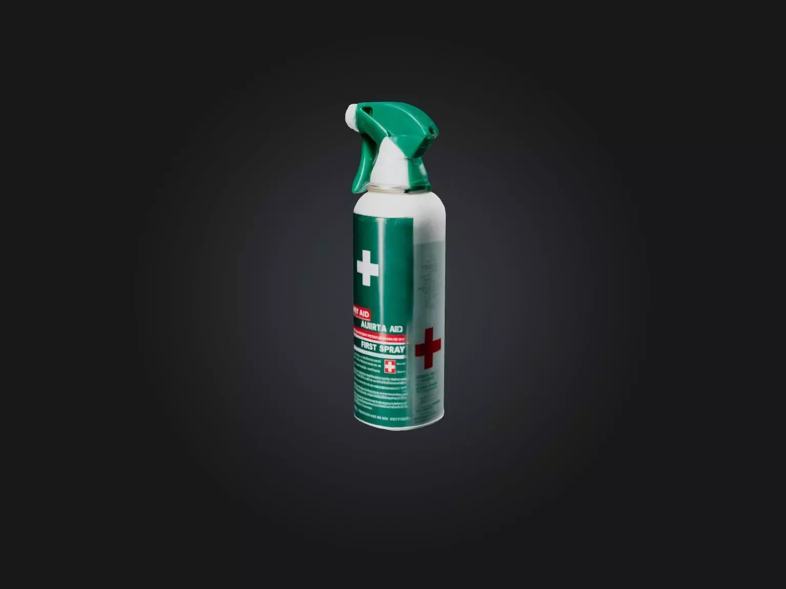 First Aid Spray Low-poly 3D model_0