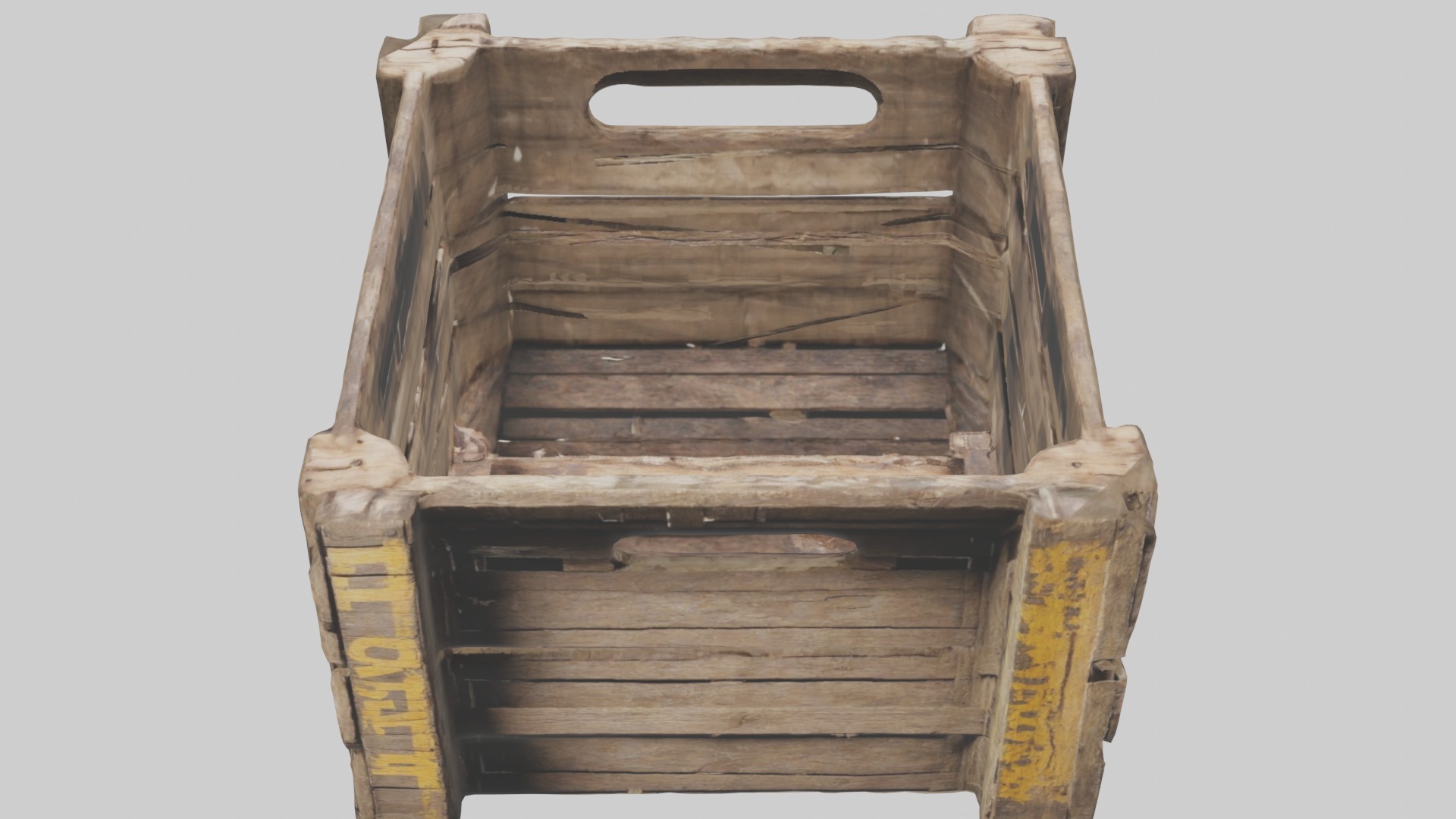Dilapidated Wooden Crate Model Low-poly 3D model_18