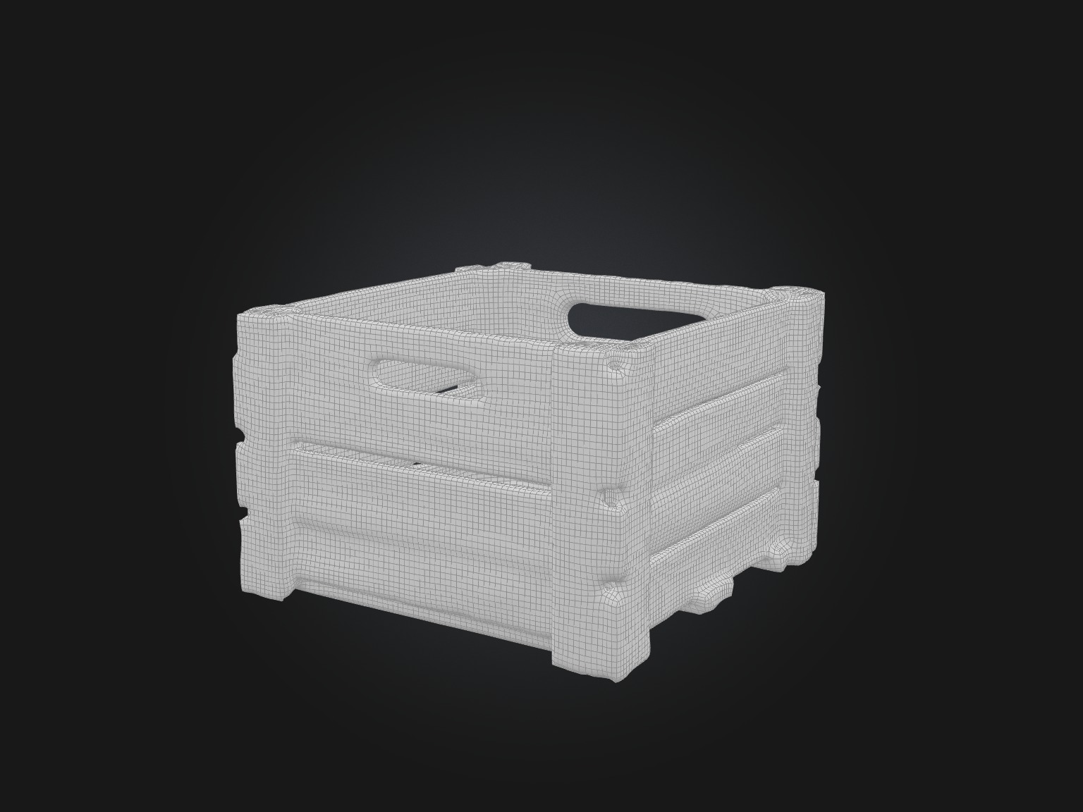 Dilapidated Wooden Crate Model Low-poly 3D model_7