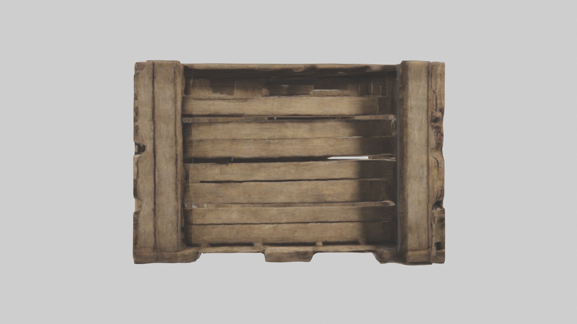 Dilapidated Wooden Crate Model Low-poly 3D model_16