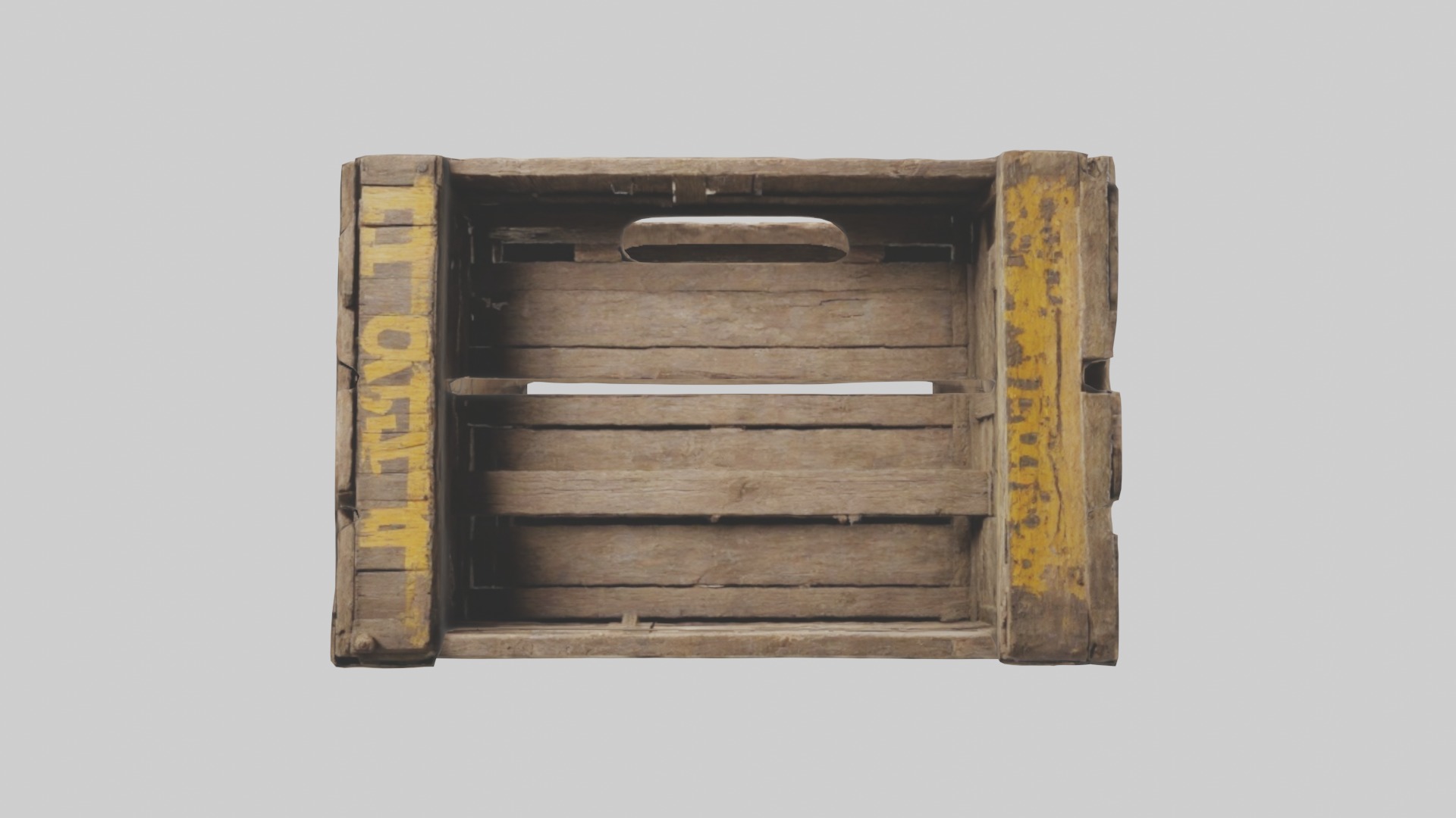 Dilapidated Wooden Crate Model Low-poly 3D model_5