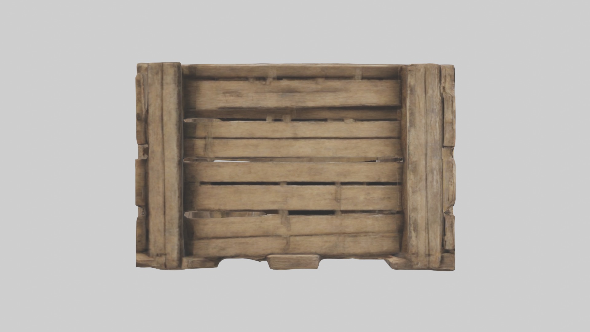 Dilapidated Wooden Crate Model Low-poly 3D model_6