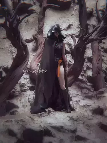 Dark Assassin women with uv with texture fbx