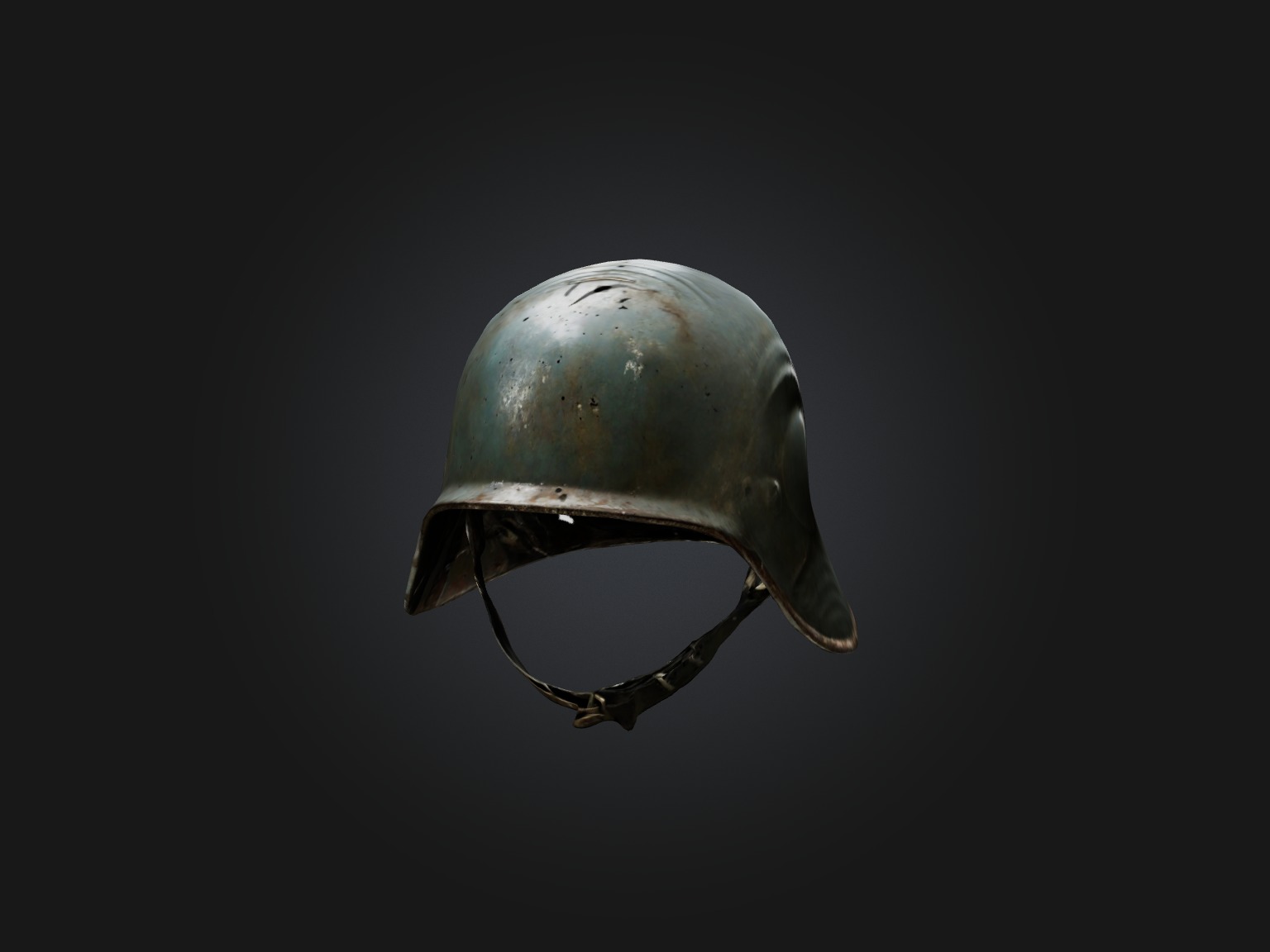 Dented Old Helmet Model Low-poly 3D model_8